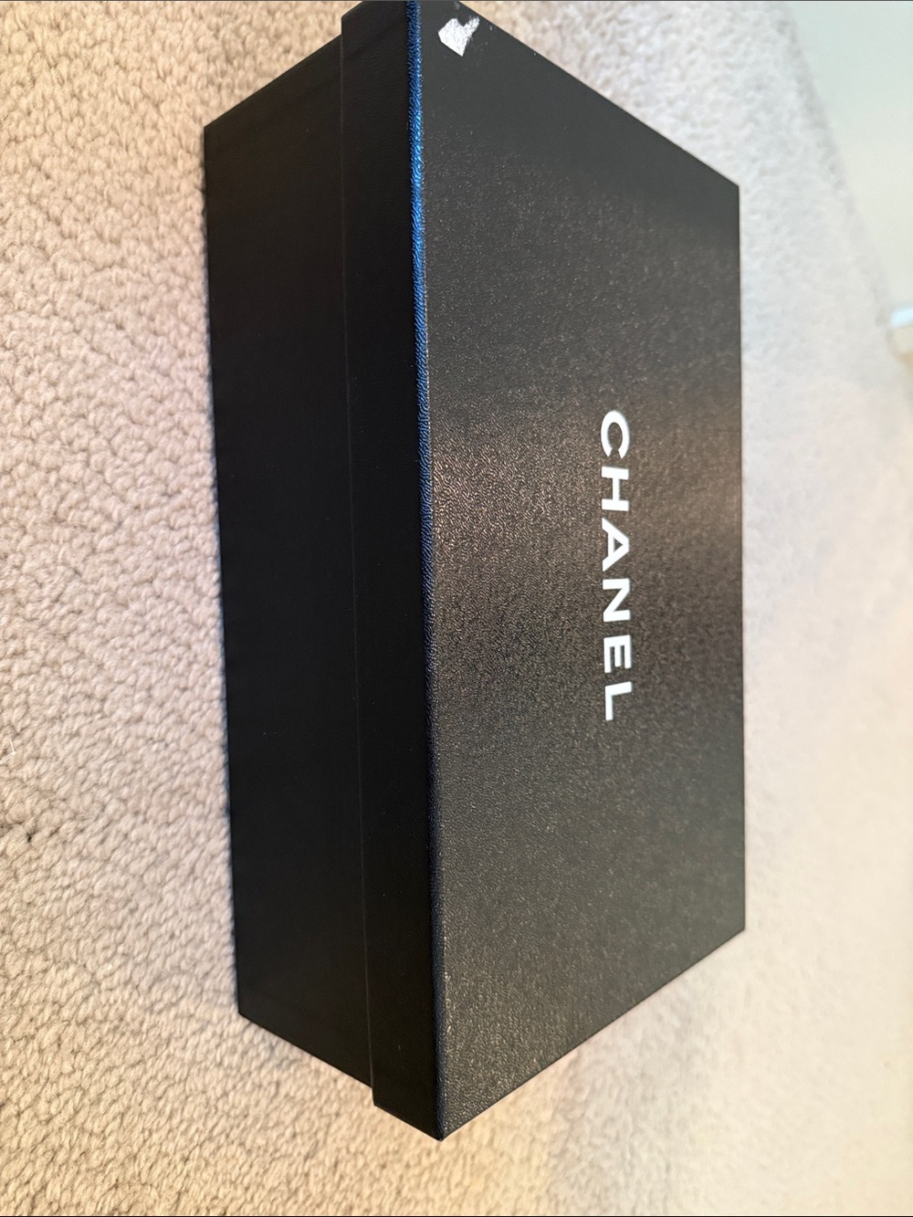 CHANEL Black ballet flats with white toe